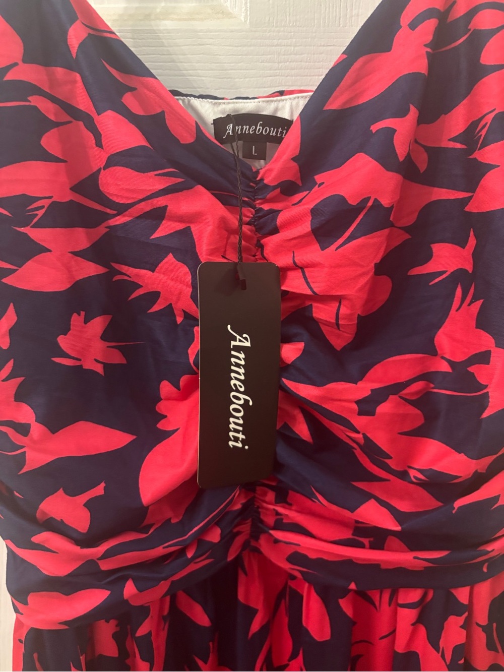 Women’s Red Floral Maxi Slip Dress - Unbranded - Picture 2 of 2